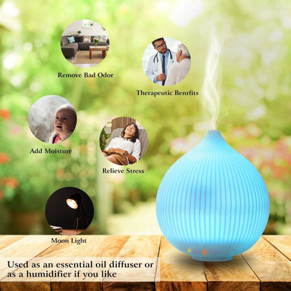 330ml Cool Mist Humidifier with 7 Color LED Lights DailySale