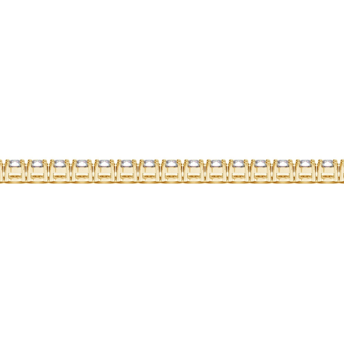 Lab Grown Round Diamond Tennis Bracelet in 14k Yellow Gold (10 cctw F/G  VS2/SI1) Bids.com