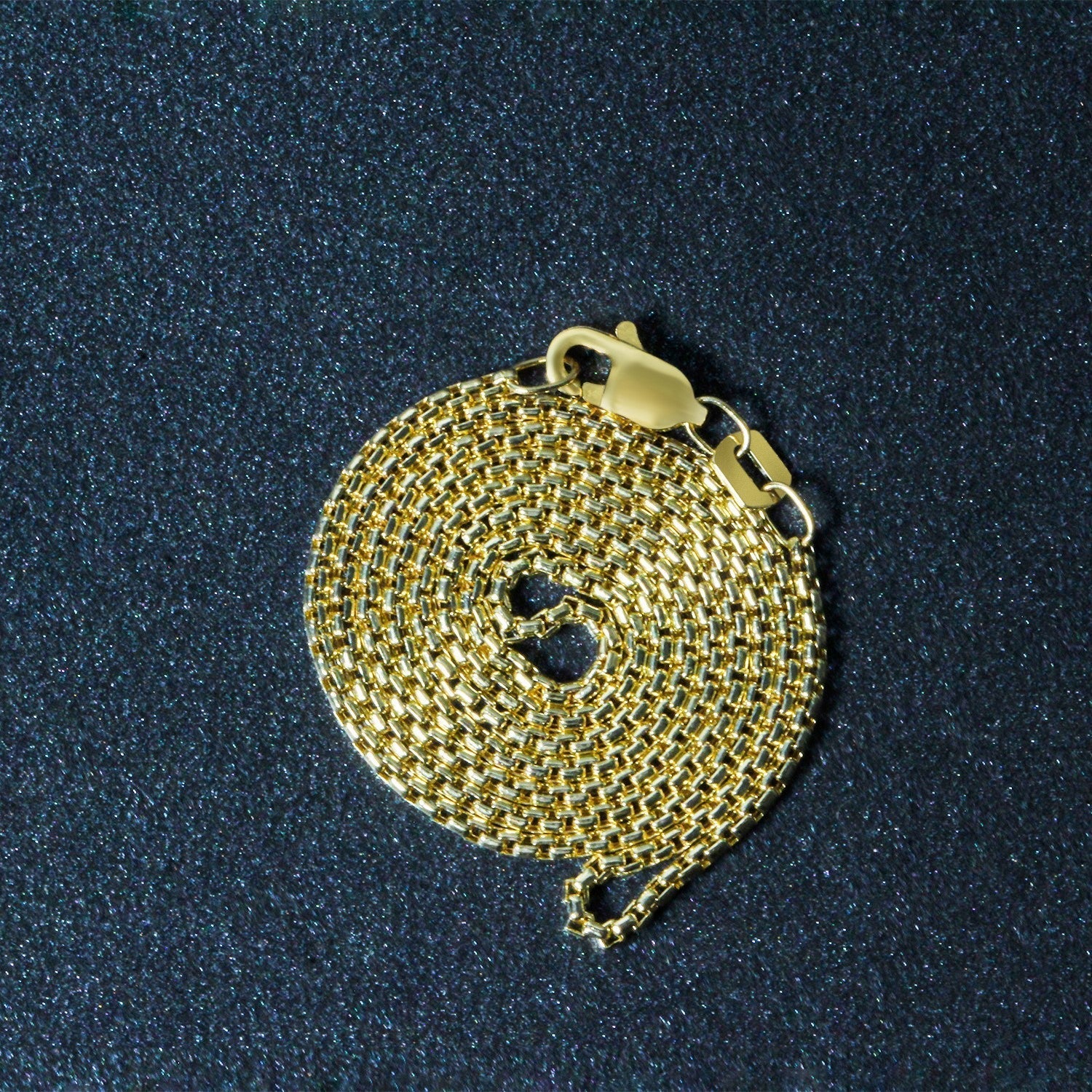 14k Yellow Gold Round Box Chain 1.35 mm Bids.com