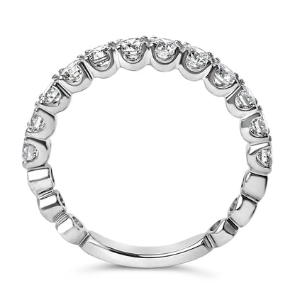 14K White Gold 1.00 Cttw Round Diamond Prong Set Wedding Band Bids.com