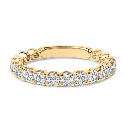 14K White Gold 1.00 Cttw Round Diamond Prong Set Wedding Band Bids.com