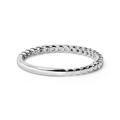 14K White Gold 1/4 Cttw Round Diamond Prong Set Wedding Band Bids.com