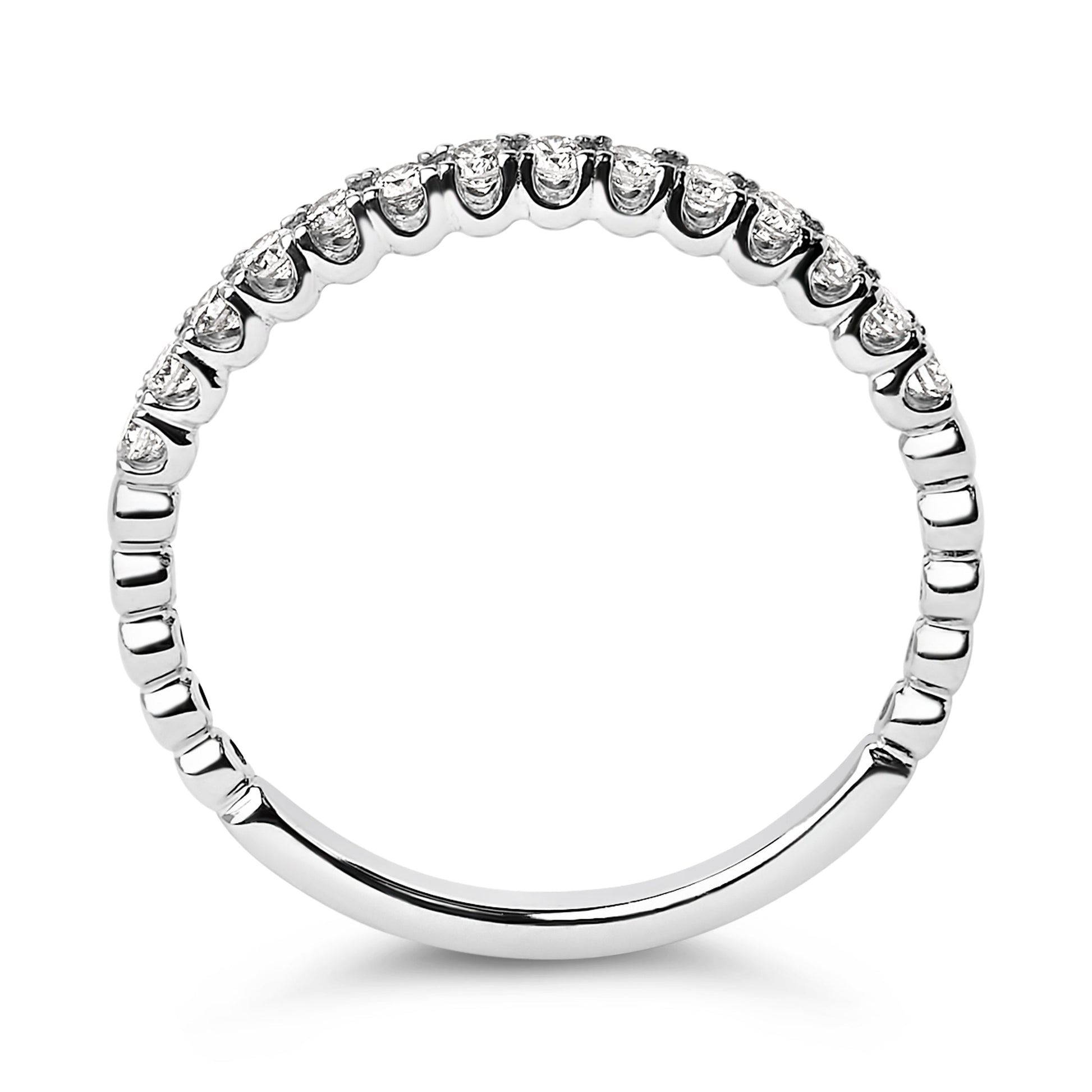 14K White Gold 1/4 Cttw Round Diamond Prong Set Wedding Band Bids.com