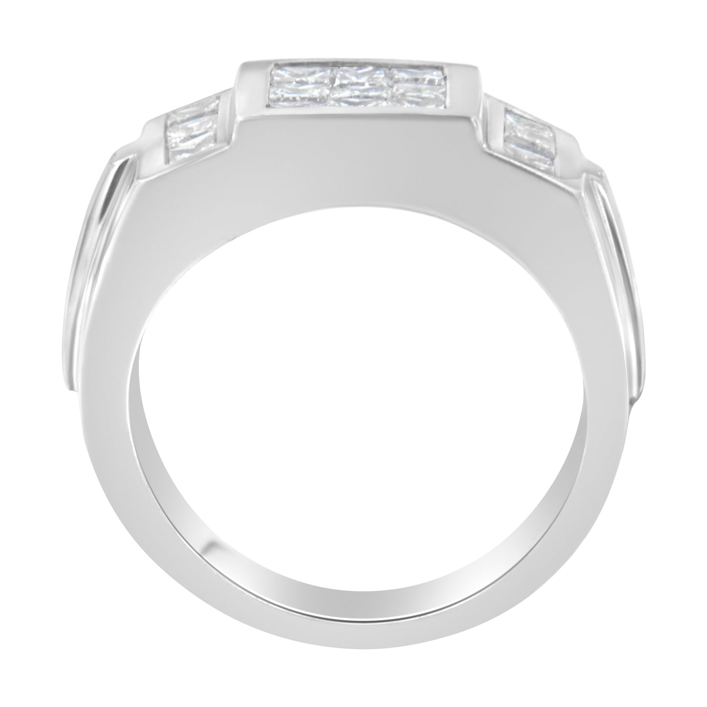 Men's 14K White Gold Diamond Cluster Ring (2 cttw, G-H Color, SI1-SI2 Clarity) Bids.com