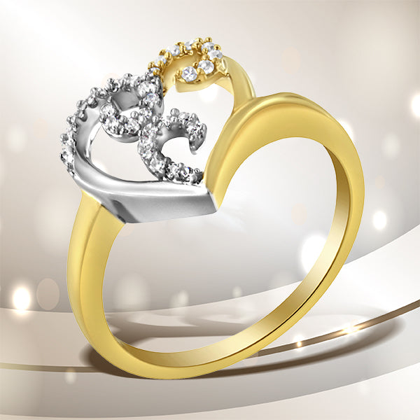 10K Two-Toned Gold Diamond Heart Shape Cluster Ring (1/6 Cttw, H-I Color, I1-I2 Clarity) - Size 6 Bids.com