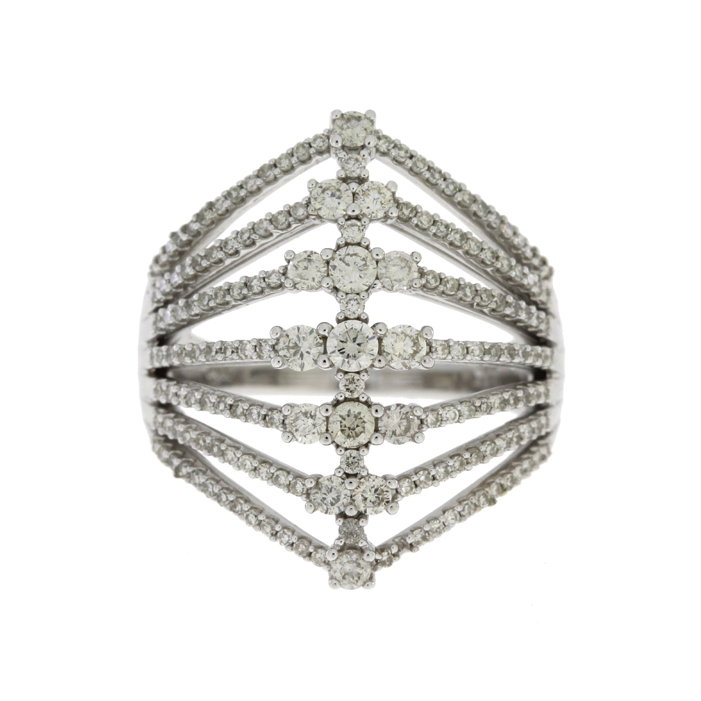 Natural 1.00ct Diamond Ring 14KT White Gold Bids.com