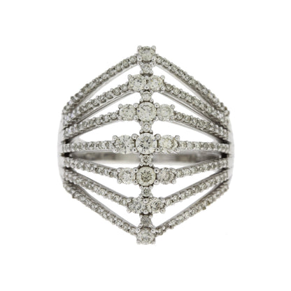 Natural 1.00ct Diamond Ring 14KT White Gold Bids.com