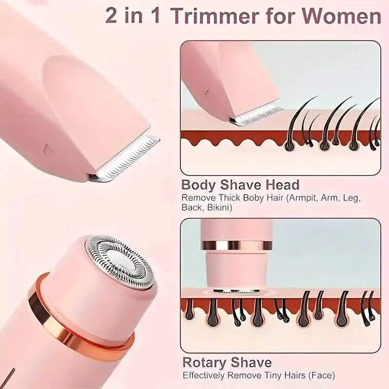 Women’s 2-in-1 Bikini & Facial USB Rechargeable Electric Razor for Wet/Dry Use DailySale