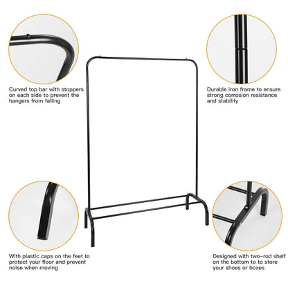 33Lbs Loading Garment Racks Freestanding with Bottom Shelf DailySale