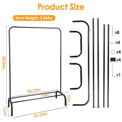 33Lbs Loading Garment Racks Freestanding with Bottom Shelf DailySale