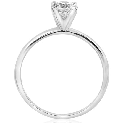 3/4 Ct Round-Cut Natural Diamond Solitaire Engagement Ring 14k White Gold DailySale