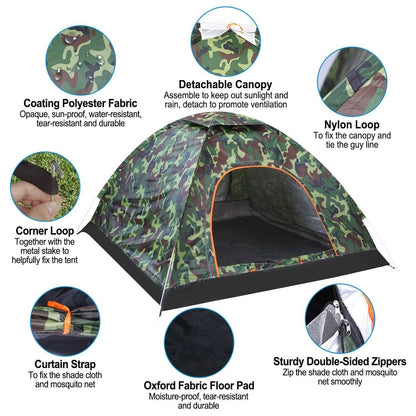 3/4 Person Instant Pop Up Dome Tent DailySale