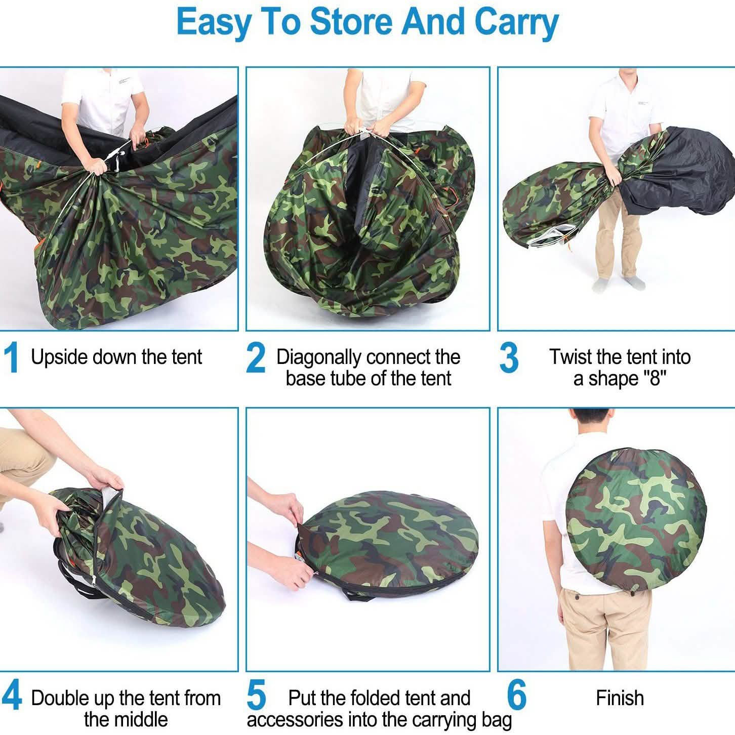 3/4 Person Instant Pop Up Dome Tent DailySale