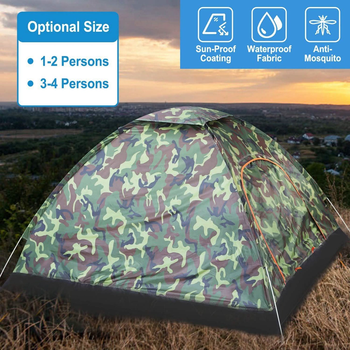 3/4 Person Instant Pop Up Dome Tent DailySale