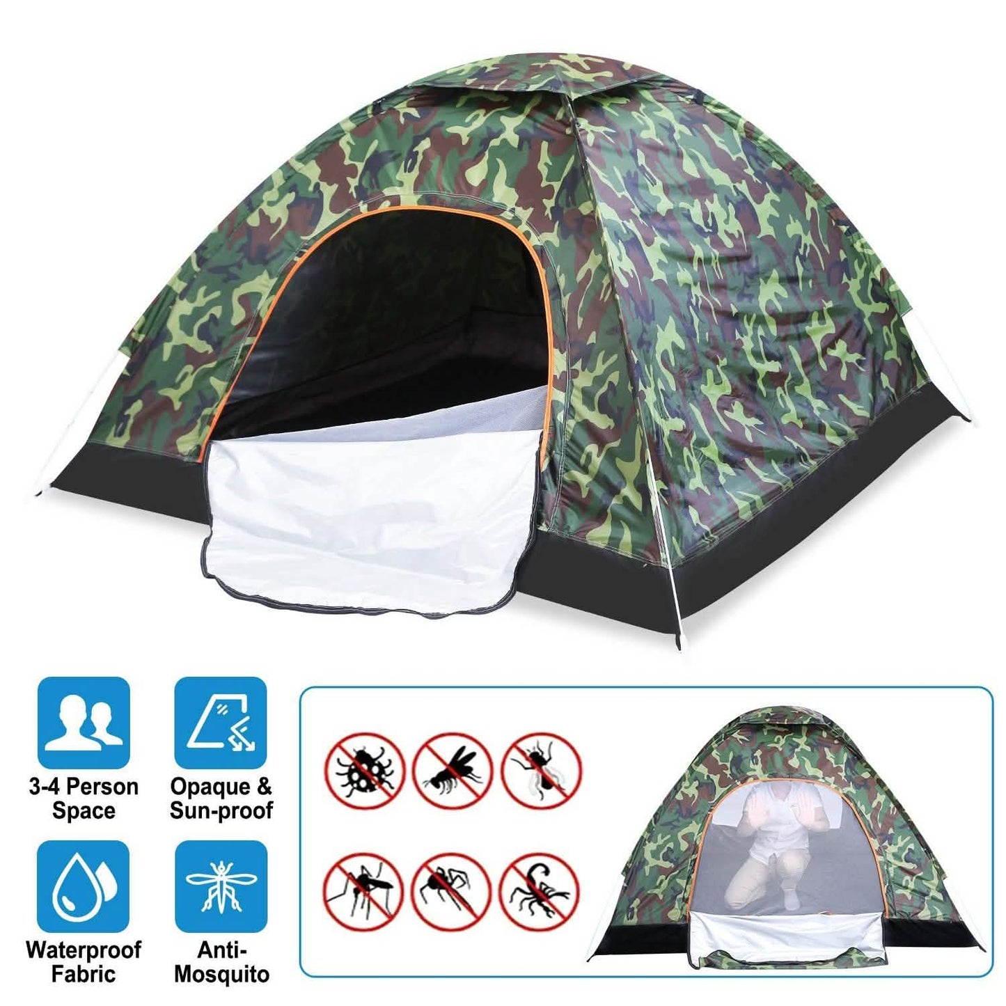 3/4 Person Instant Pop Up Dome Tent DailySale