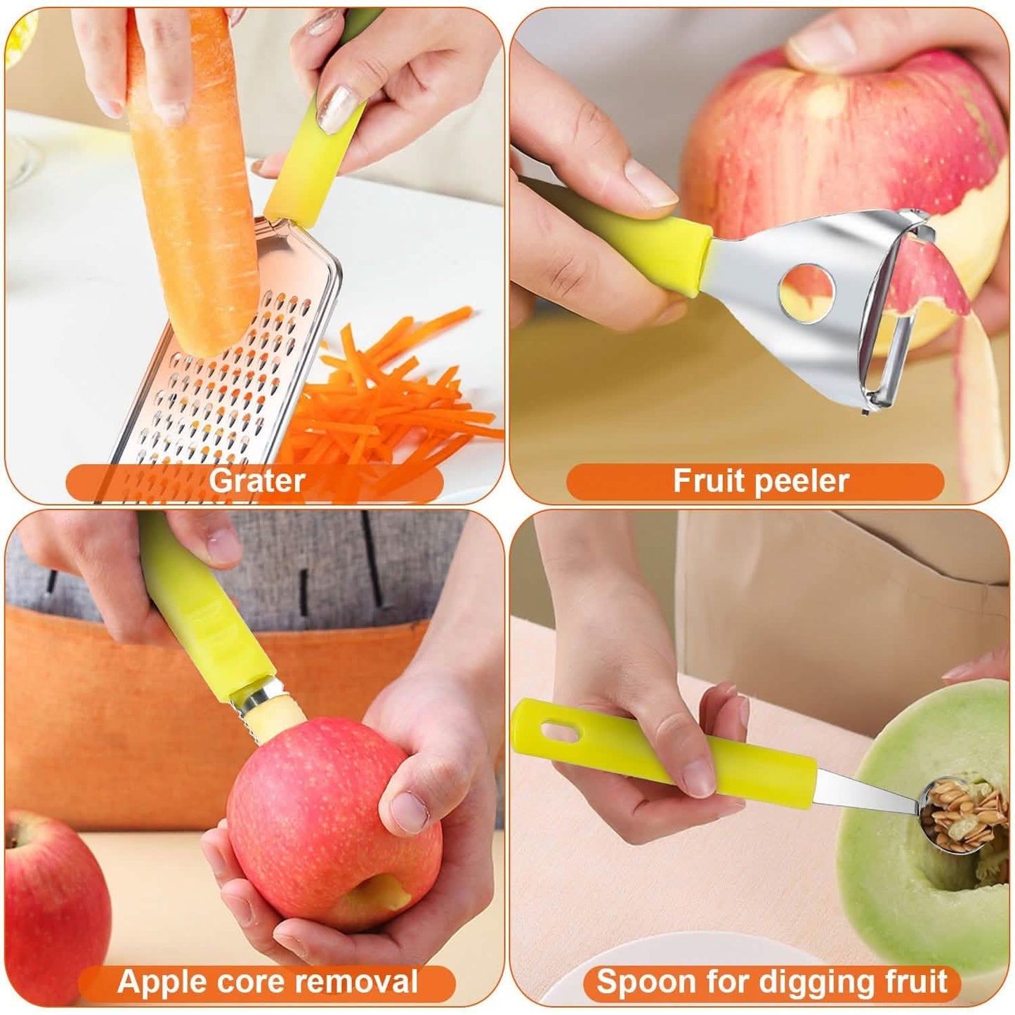34-Pieces Set: Stainless Steel Kitchen Gadget Tools Set DailySale