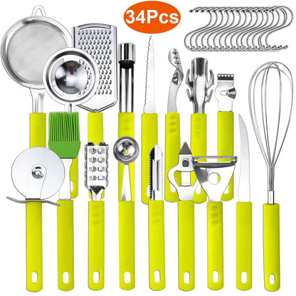 34-Pieces Set: Stainless Steel Kitchen Gadget Tools Set DailySale