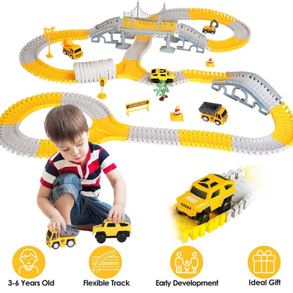 340-Piece: Construction Race Track Toy Set DailySale