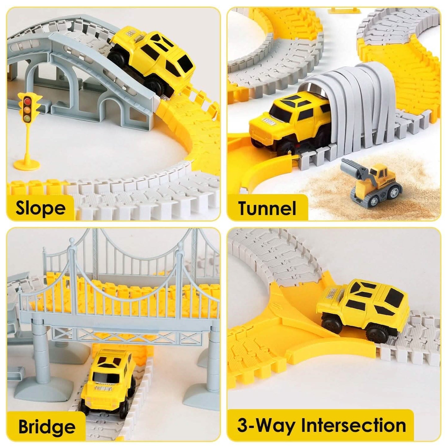 340-Piece: Construction Race Track Toy Set DailySale