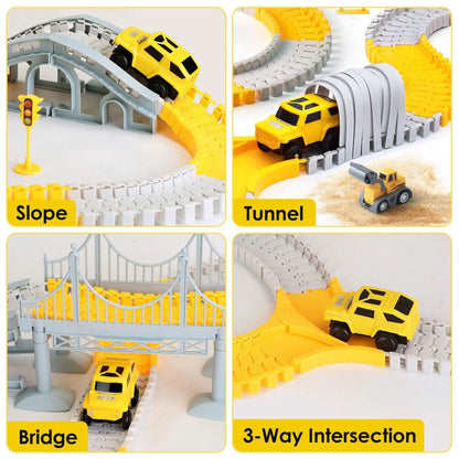 340-Piece: Construction Race Track Toy Set DailySale