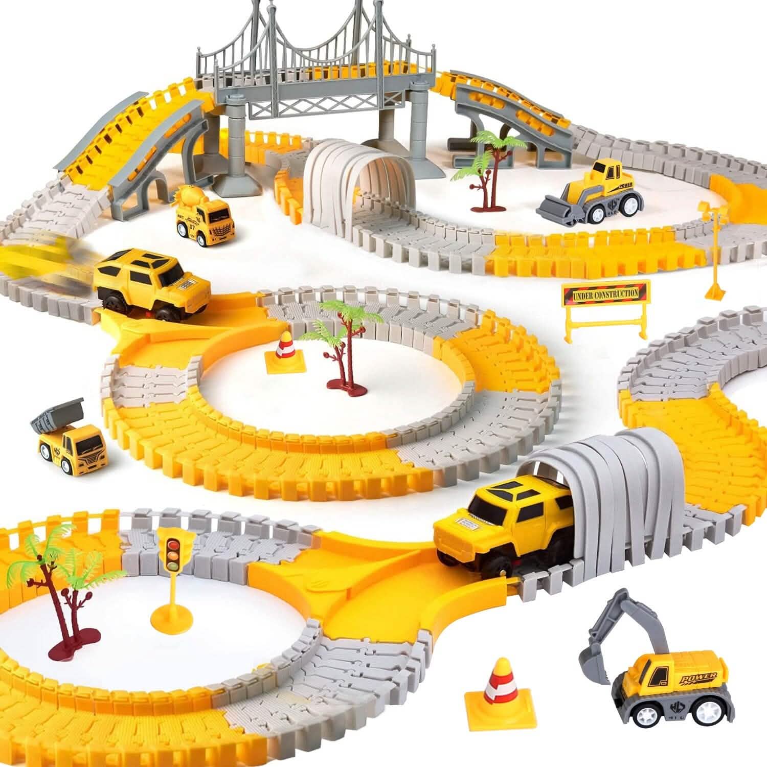 340-Piece: Construction Race Track Toy Set DailySale