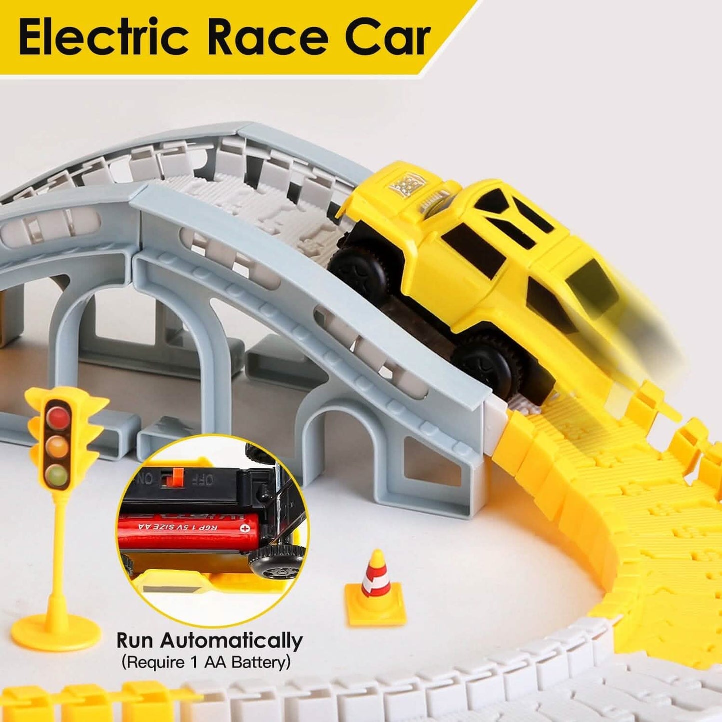 340-Piece: Construction Race Track Toy Set DailySale