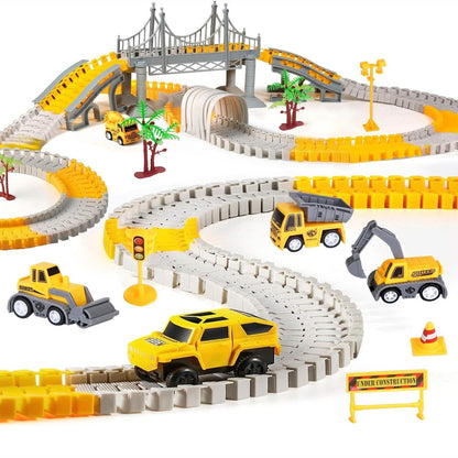 340-Piece: Construction Race Track Toy Set DailySale