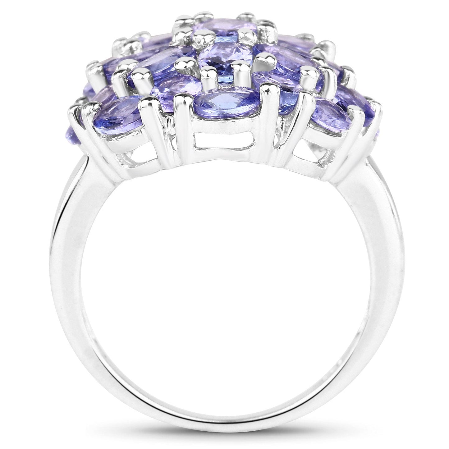 7.08 Carat Genuine Tanzanite .925 Sterling Silver Ring Bids.com