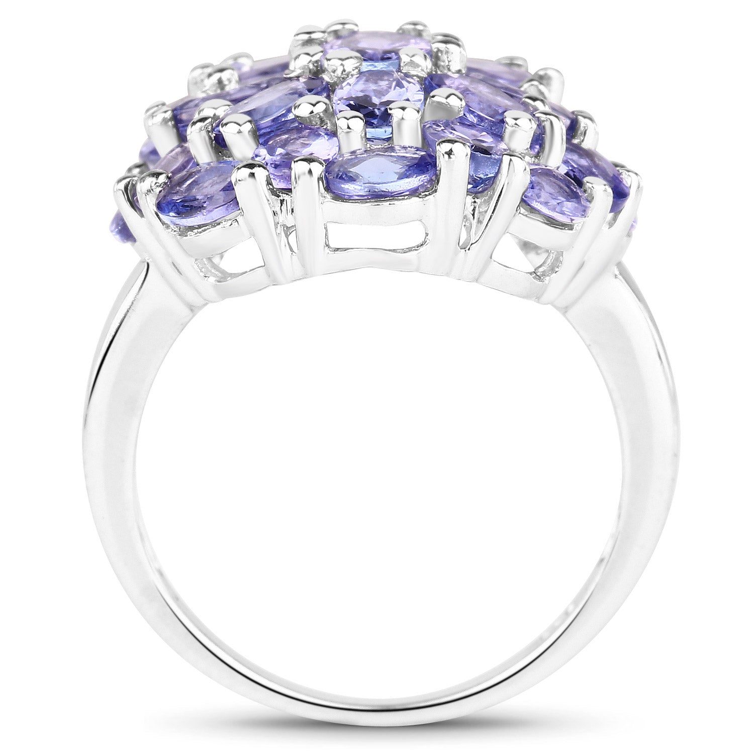 7.08 Carat Genuine Tanzanite .925 Sterling Silver Ring Bids.com