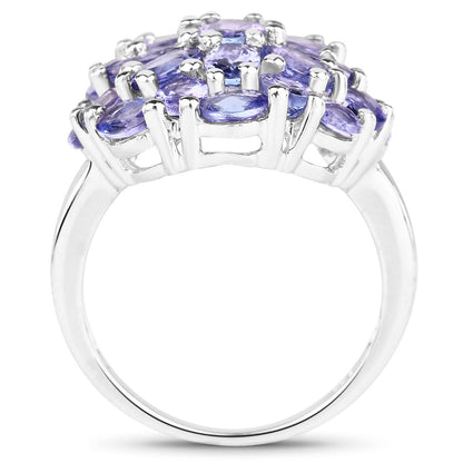 7.08 Carat Genuine Tanzanite .925 Sterling Silver Ring Bids.com