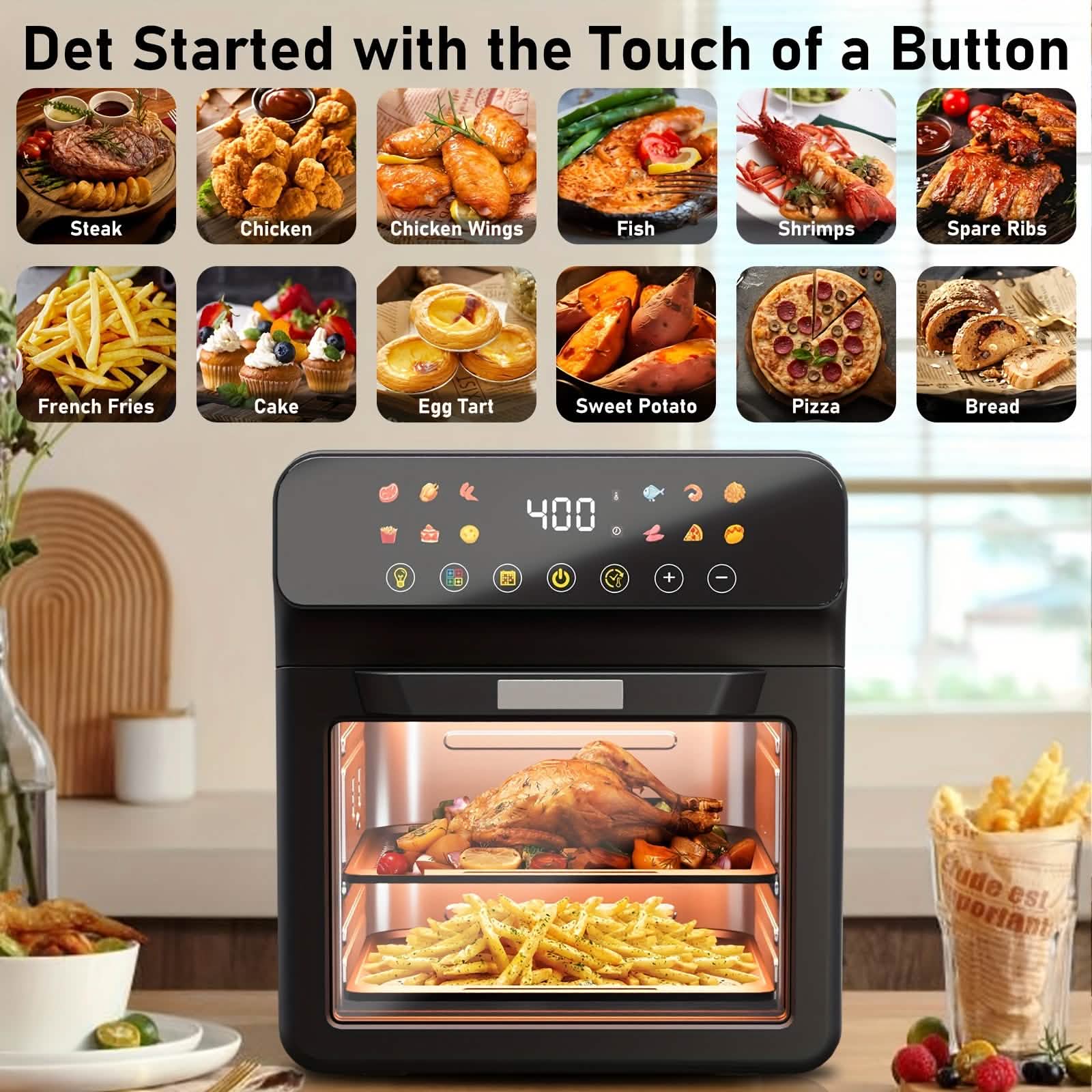 12QT 12-in-1 Smart Air Fryer Oven DailySale