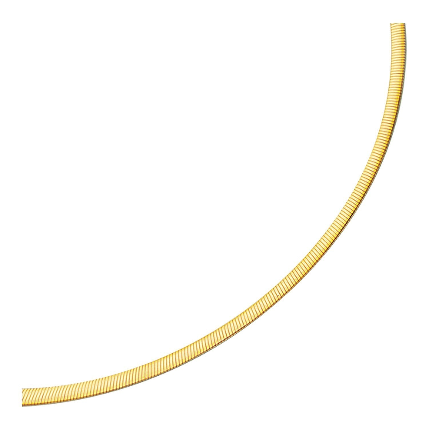 4.0mm 14k Two Tone Gold Reversible Omega Necklace Bids.com