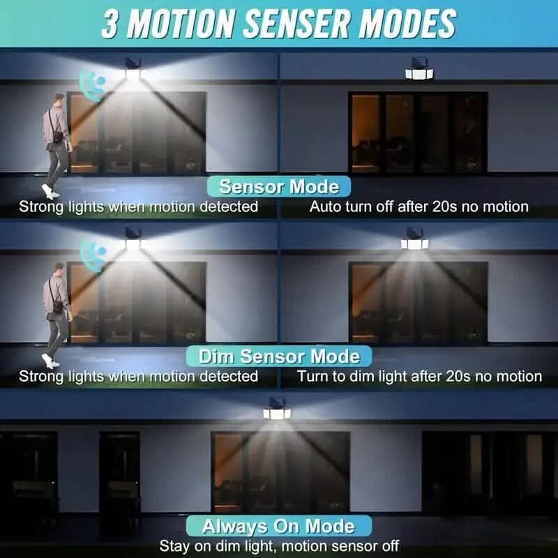 348 LED Motion Sensor Solar Lights Outdoor with Remote Control DailySale