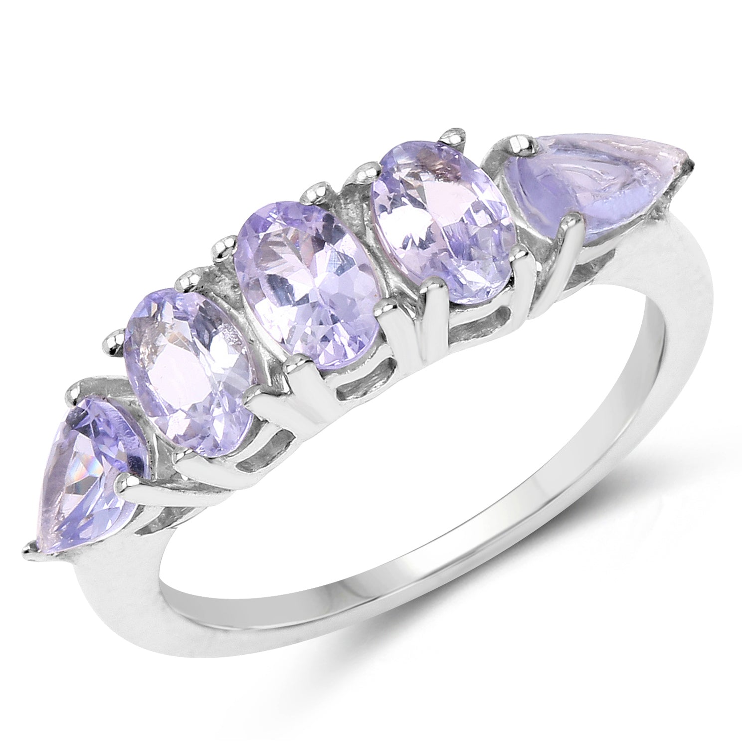 2.33 Carat Genuine Tanzanite .925 Sterling Silver Ring Bids.com