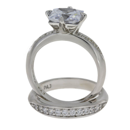 Natural Cubic Zirconium CZ SS Bridal Sterling Silver Bids.com