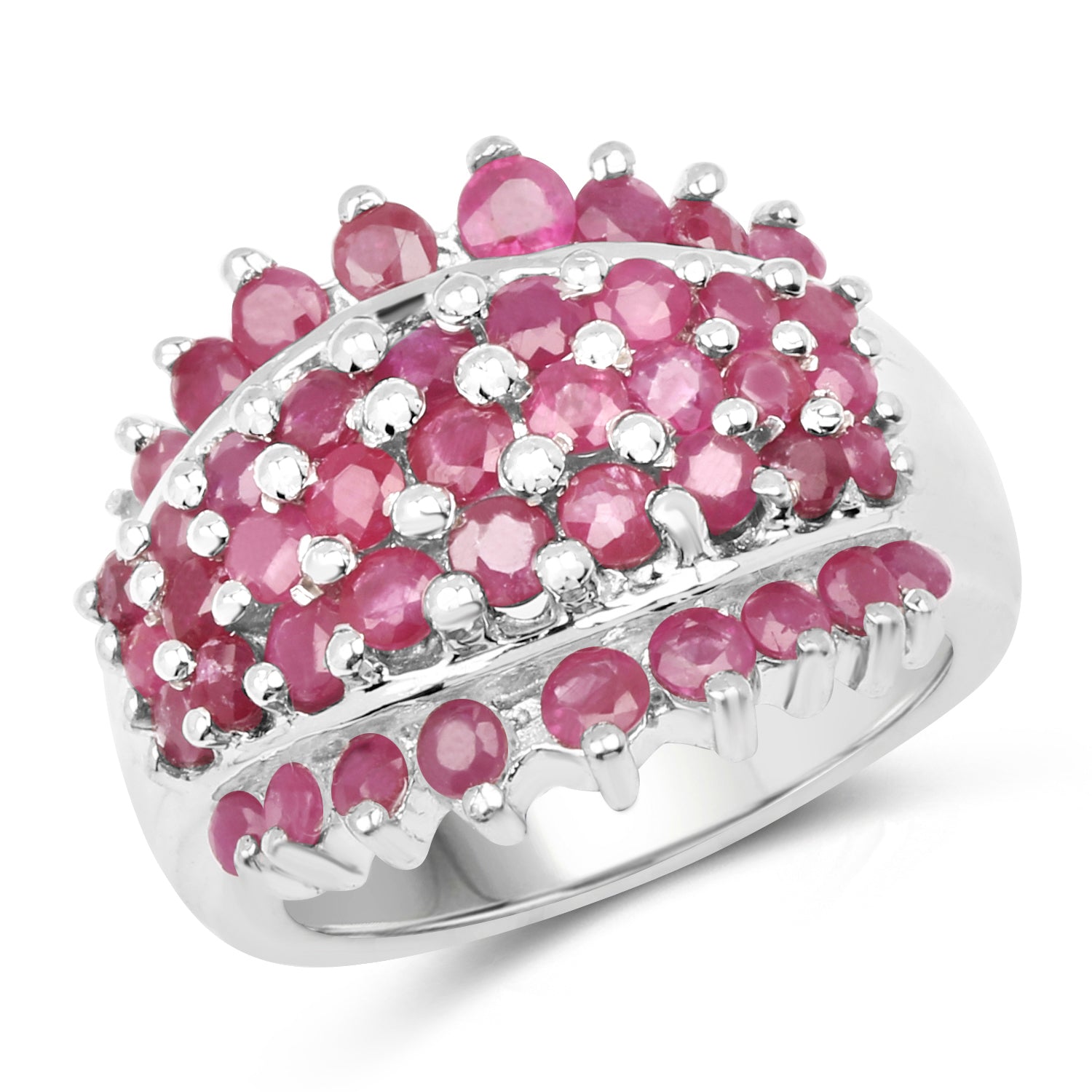 2.70 Carat Genuine Ruby .925 Sterling Silver Ring Bids.com