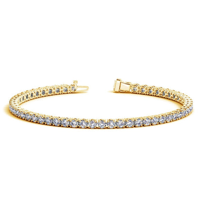 Lab Grown Round Diamond Tennis Bracelet in 14k Yellow Gold (5 cctw  F/G  VS2/SI1) Bids.com