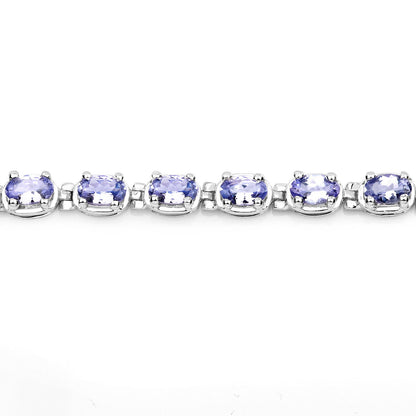 6.00 Carat Genuine Tanzanite .925 Sterling Silver Bracelet Bids.com