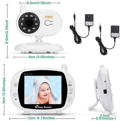 3.5" Audio Video Baby Monitor Wireless Digital Camera Night Vision Safety Viewer DailySale