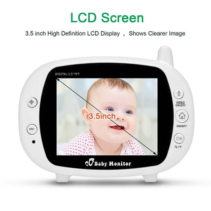 3.5" Audio Video Baby Monitor Wireless Digital Camera Night Vision Safety Viewer DailySale