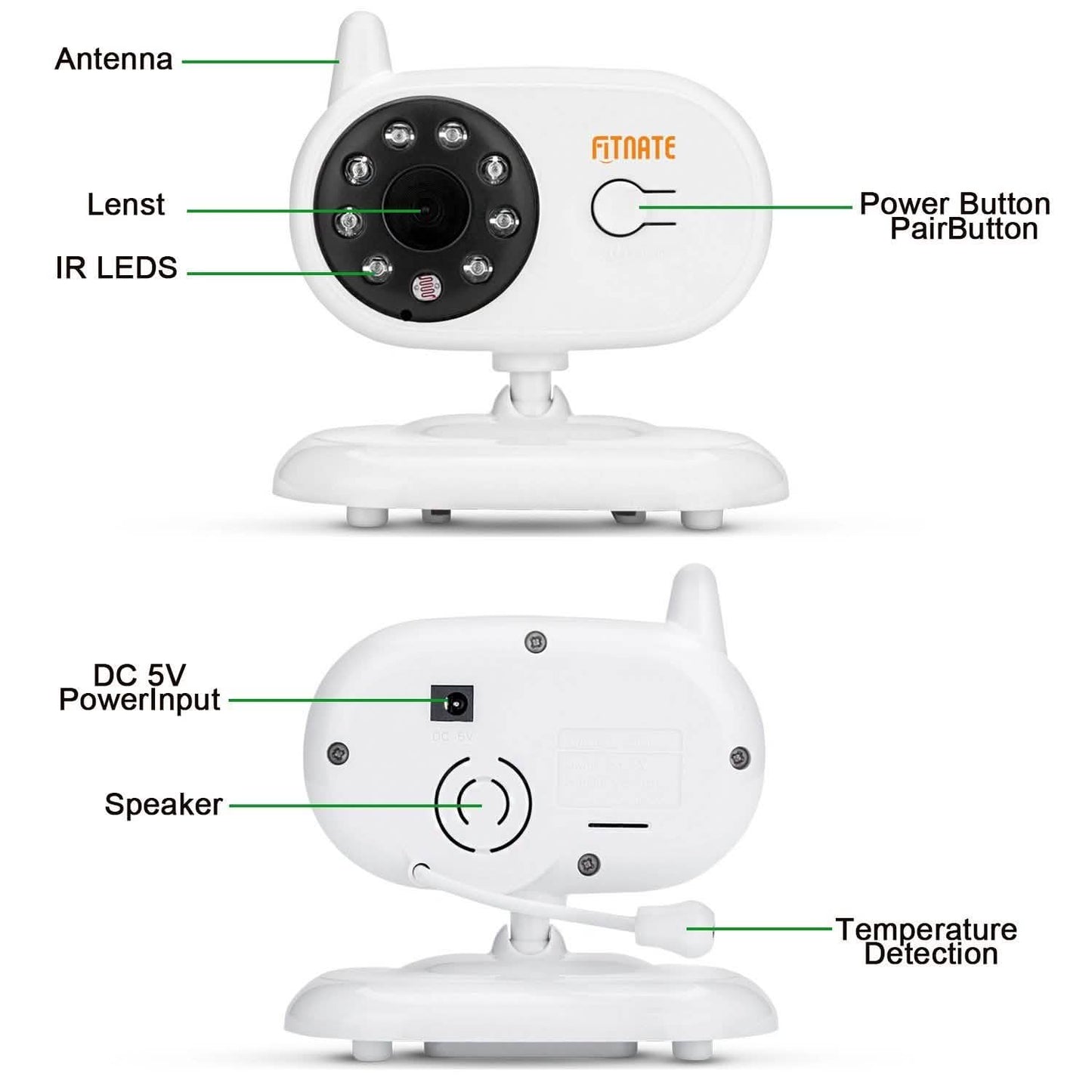 3.5" Audio Video Baby Monitor Wireless Digital Camera Night Vision Safety Viewer DailySale