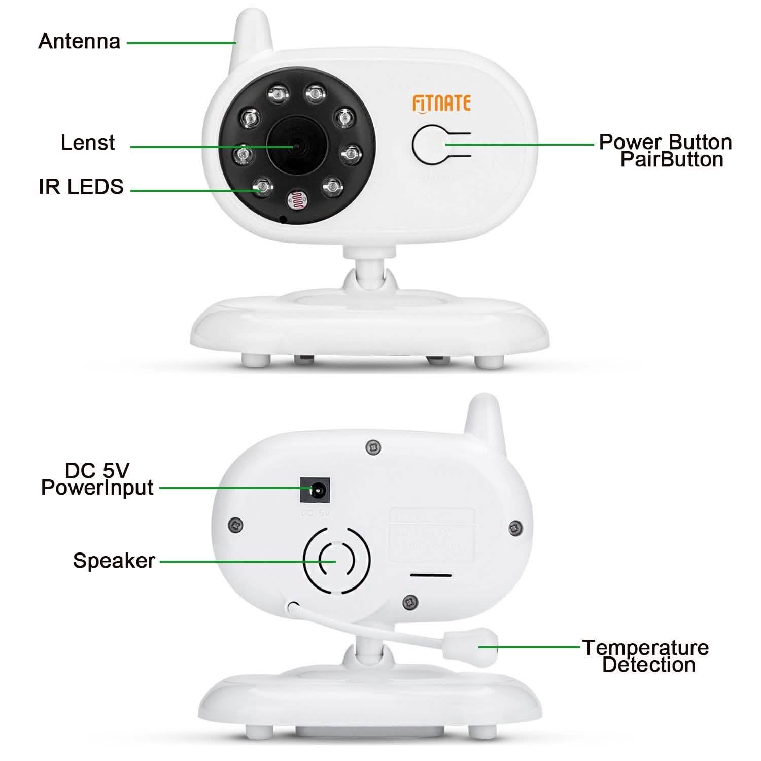 3.5" Audio Video Baby Monitor Wireless Digital Camera Night Vision Safety Viewer DailySale