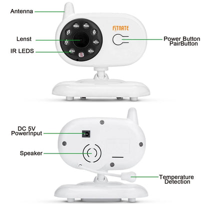 3.5" Audio Video Baby Monitor Wireless Digital Camera Night Vision Safety Viewer DailySale
