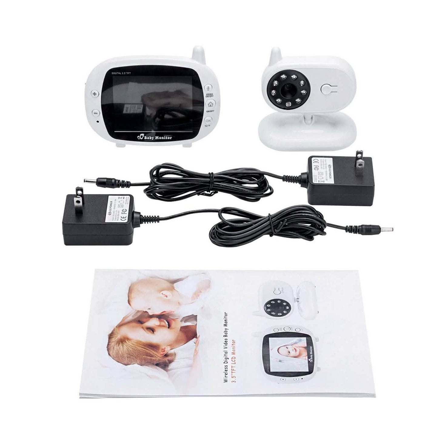 3.5" Audio Video Baby Monitor Wireless Digital Camera Night Vision Safety Viewer DailySale