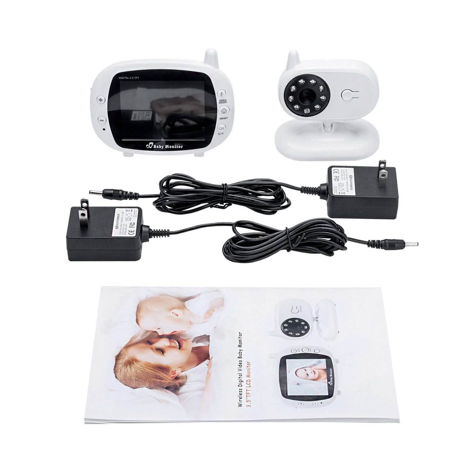 3.5" Audio Video Baby Monitor Wireless Digital Camera Night Vision Safety Viewer DailySale