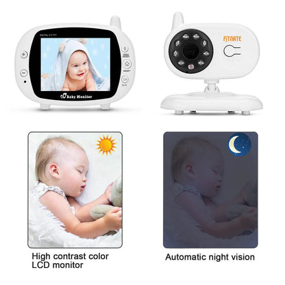 3.5" Audio Video Baby Monitor Wireless Digital Camera Night Vision Safety Viewer DailySale