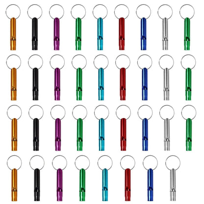 35-Pieces: Emergency Whistle Extra Loud with Key Chain Ring DailySale
