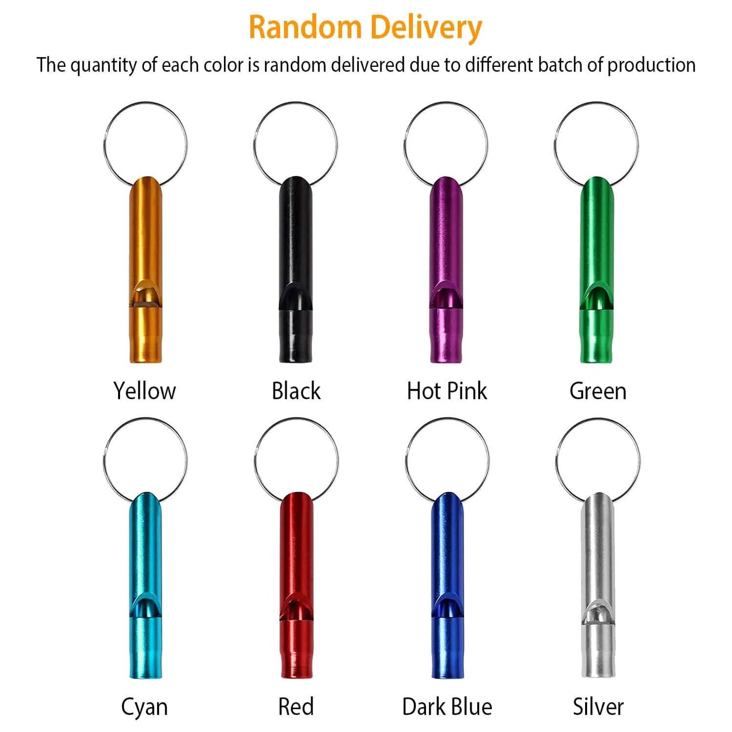 35-Pieces: Emergency Whistle Extra Loud with Key Chain Ring DailySale