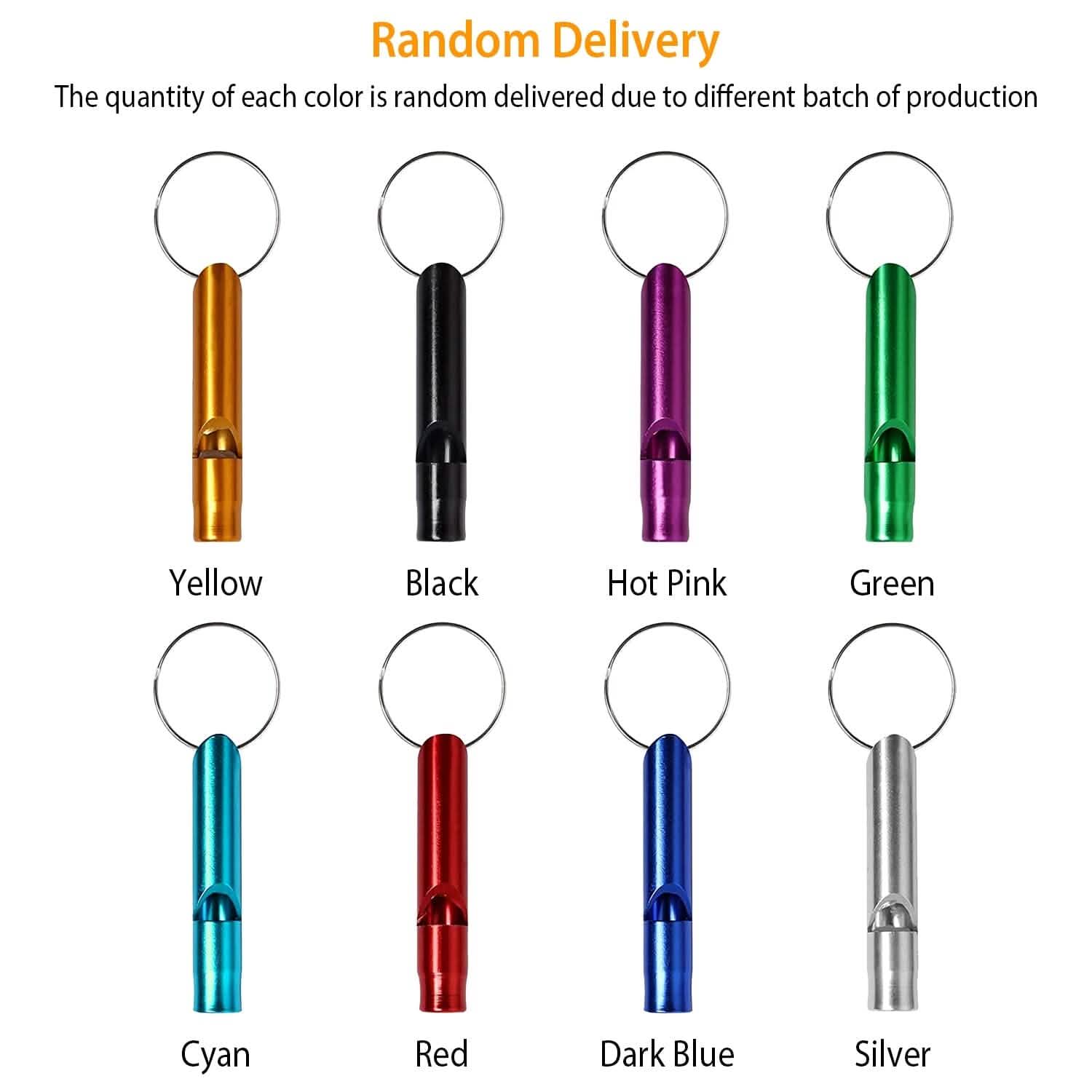 35-Pieces: Emergency Whistle Extra Loud with Key Chain Ring DailySale