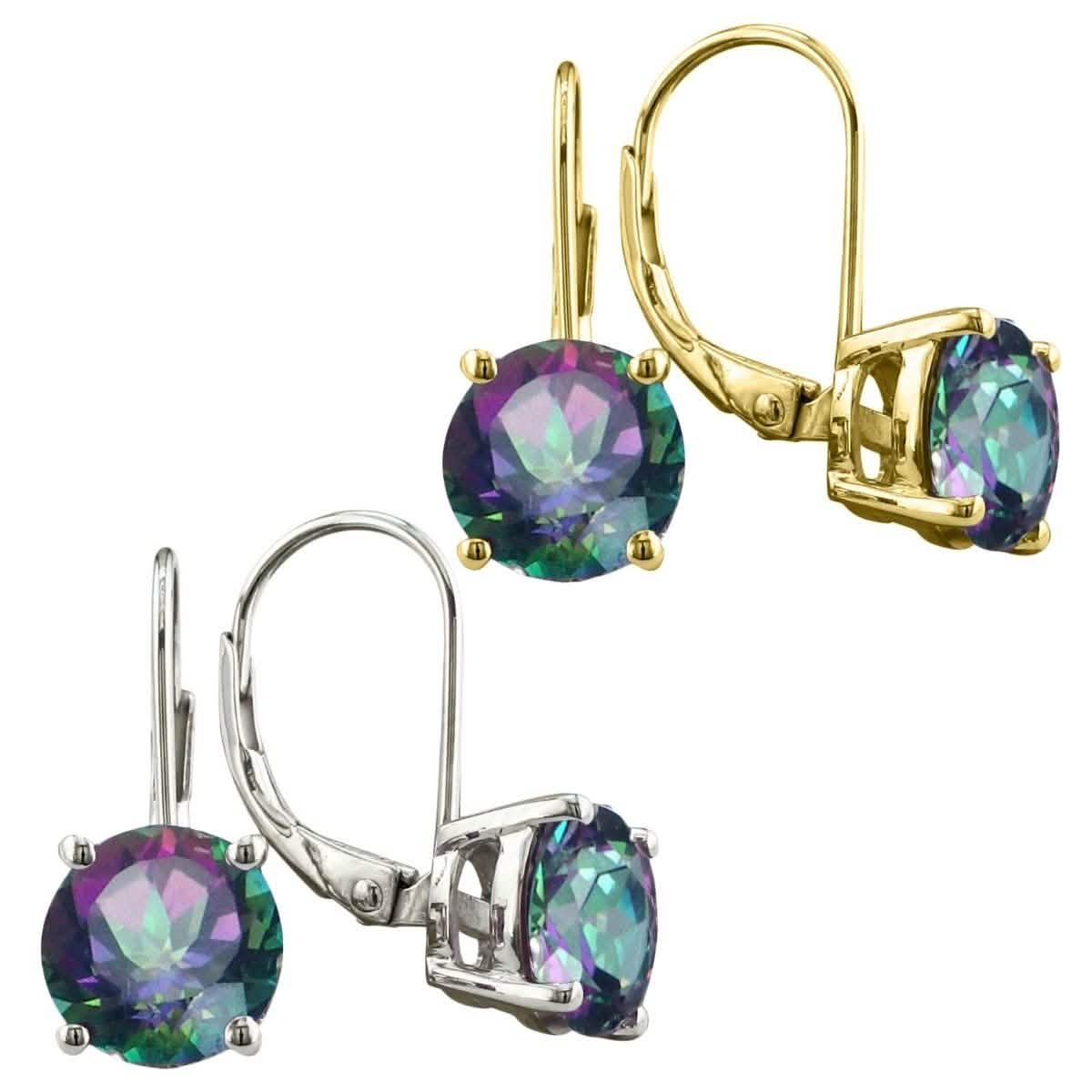 3.50 CTTW Genuine Rainbow Topaz Leverback Earrings DailySale